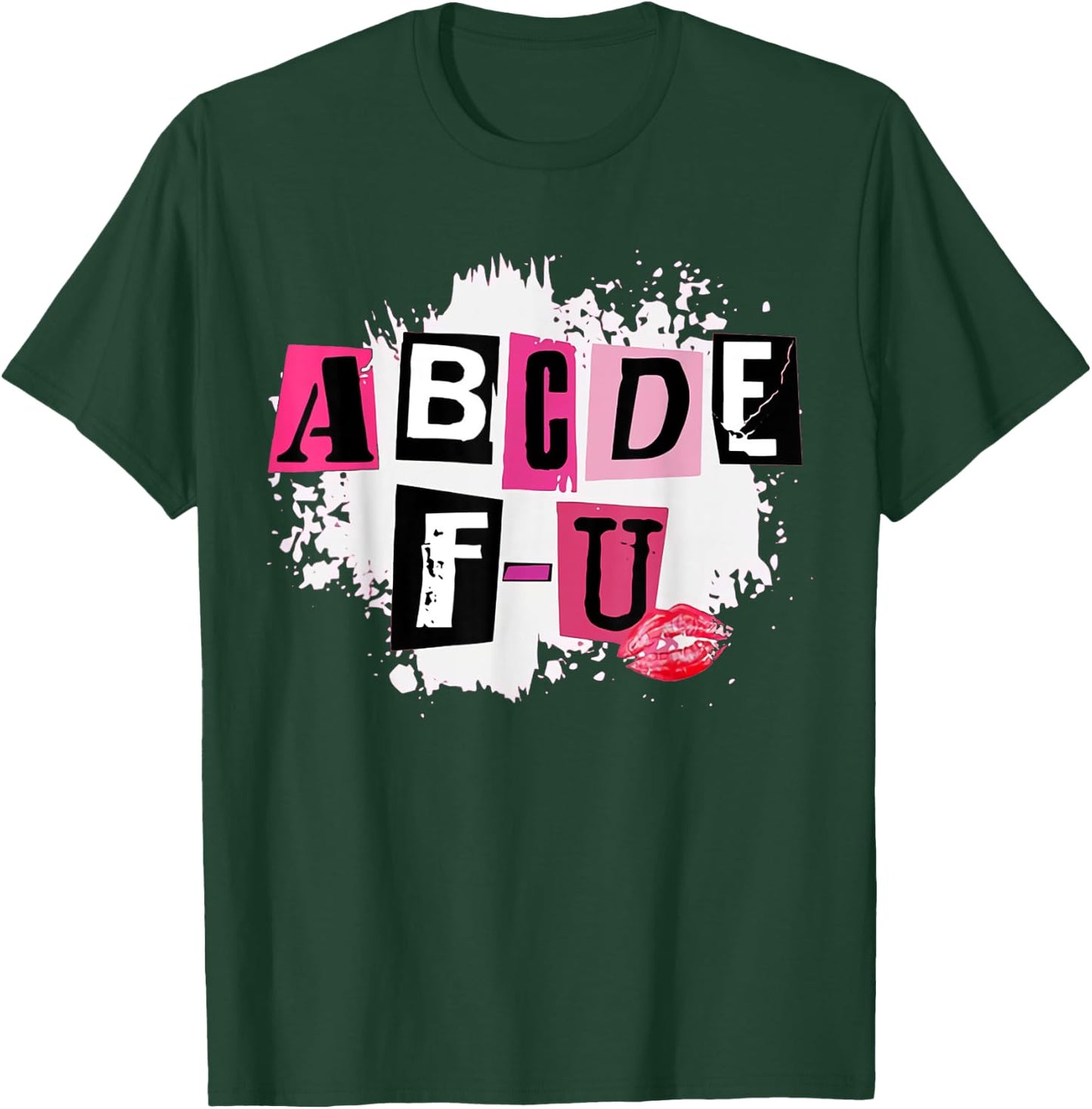ABCDEFU Retro Funny Heart Valentine's Day T-Shirt - T-Shirt | Forest