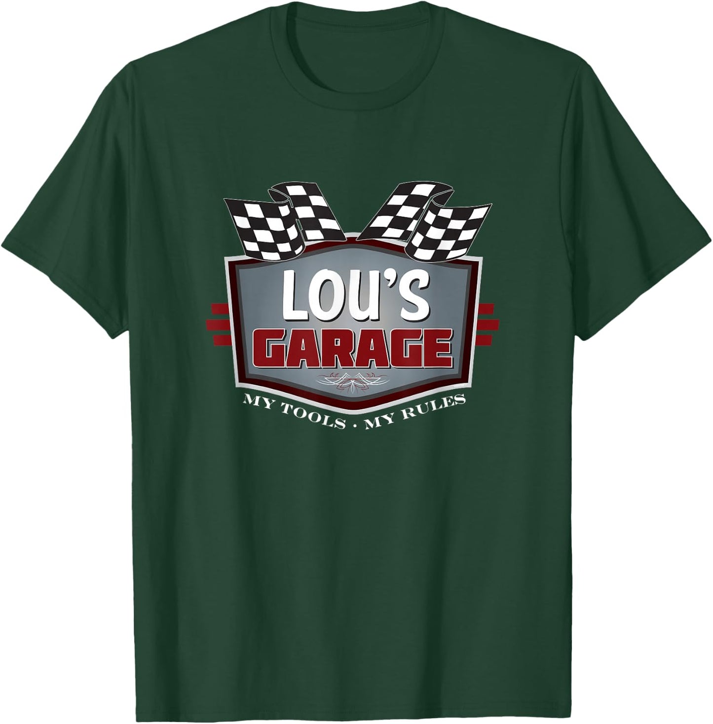 Lou's Garage - Funny Car Guy - My Tools My Rules T-Shirt - T-Shirt | Forest