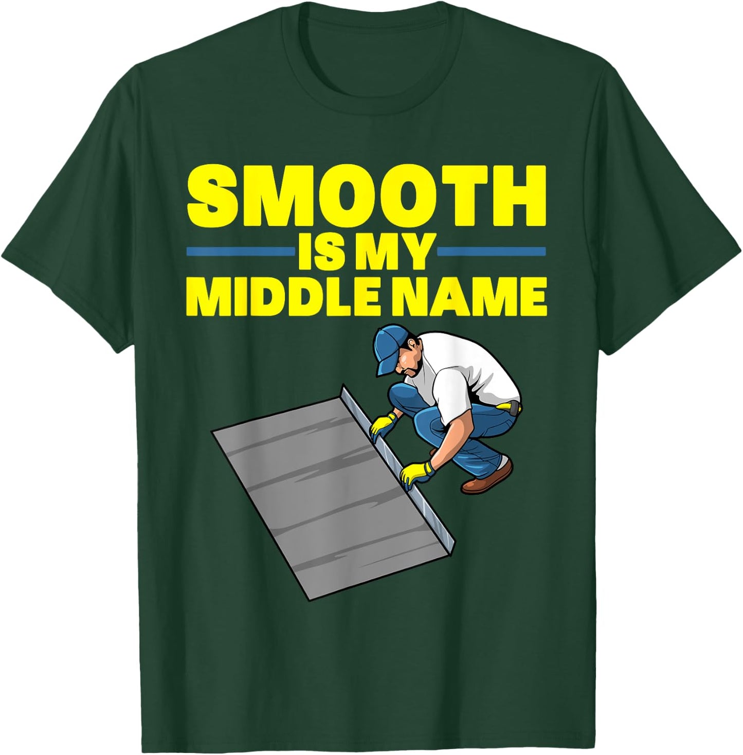 Funny Concrete Finisher Art Men Dad Smooth Concrete Finisher T-Shirt - T-Shirt | Forest
