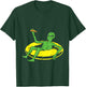Funny Alien Eating Pizza In Swimming Pool T-Shirt - T-Shirt | Forest