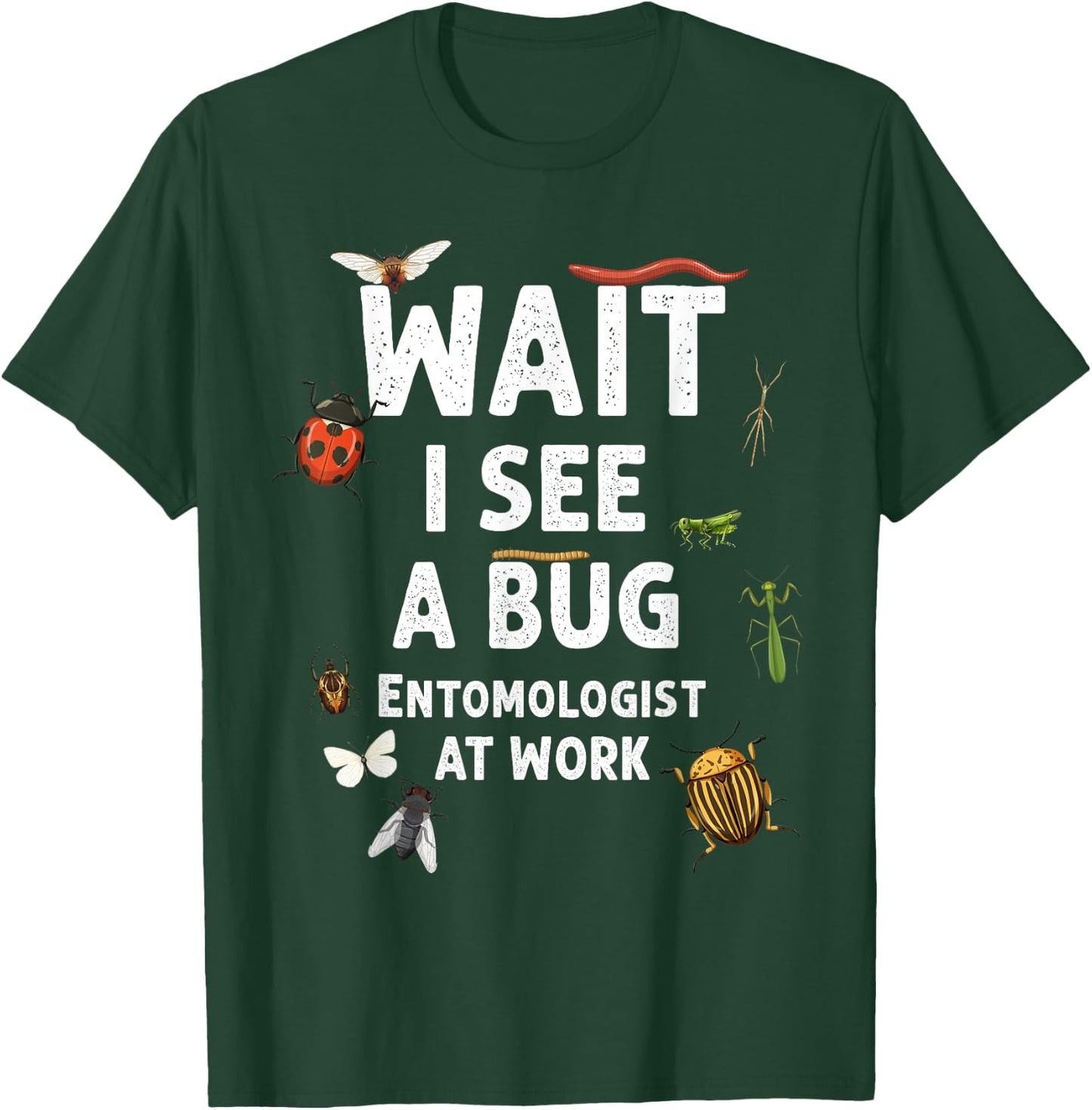 Kids Entomology Toddlers Wait I See A Bug Catchers Costume T-Shirt - T-Shirt | Forest
