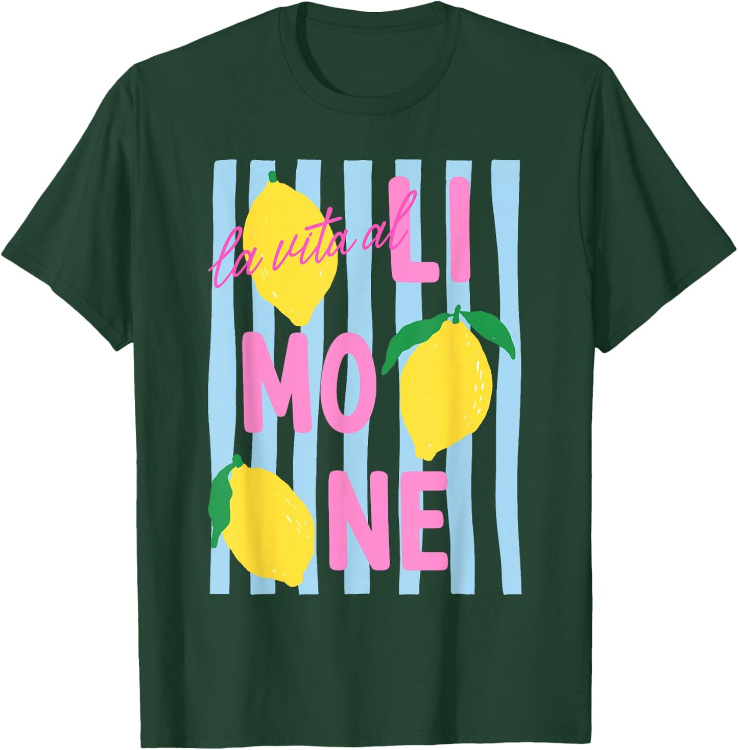 La Vita al Limone Funny Italian Lemon Fruit Summer Aesthetic T-Shirt - T-Shirt | Forest