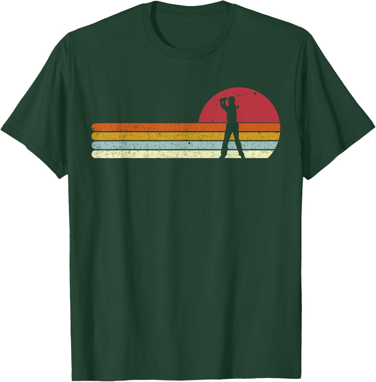 Golf Sunset Distressed T-Shirt - T-Shirt | Forest