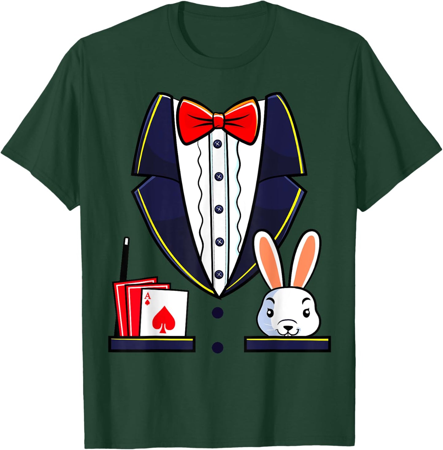 Magician Costume Halloween Magic Show Men Women Kids Boys T-Shirt - T-Shirt | Forest