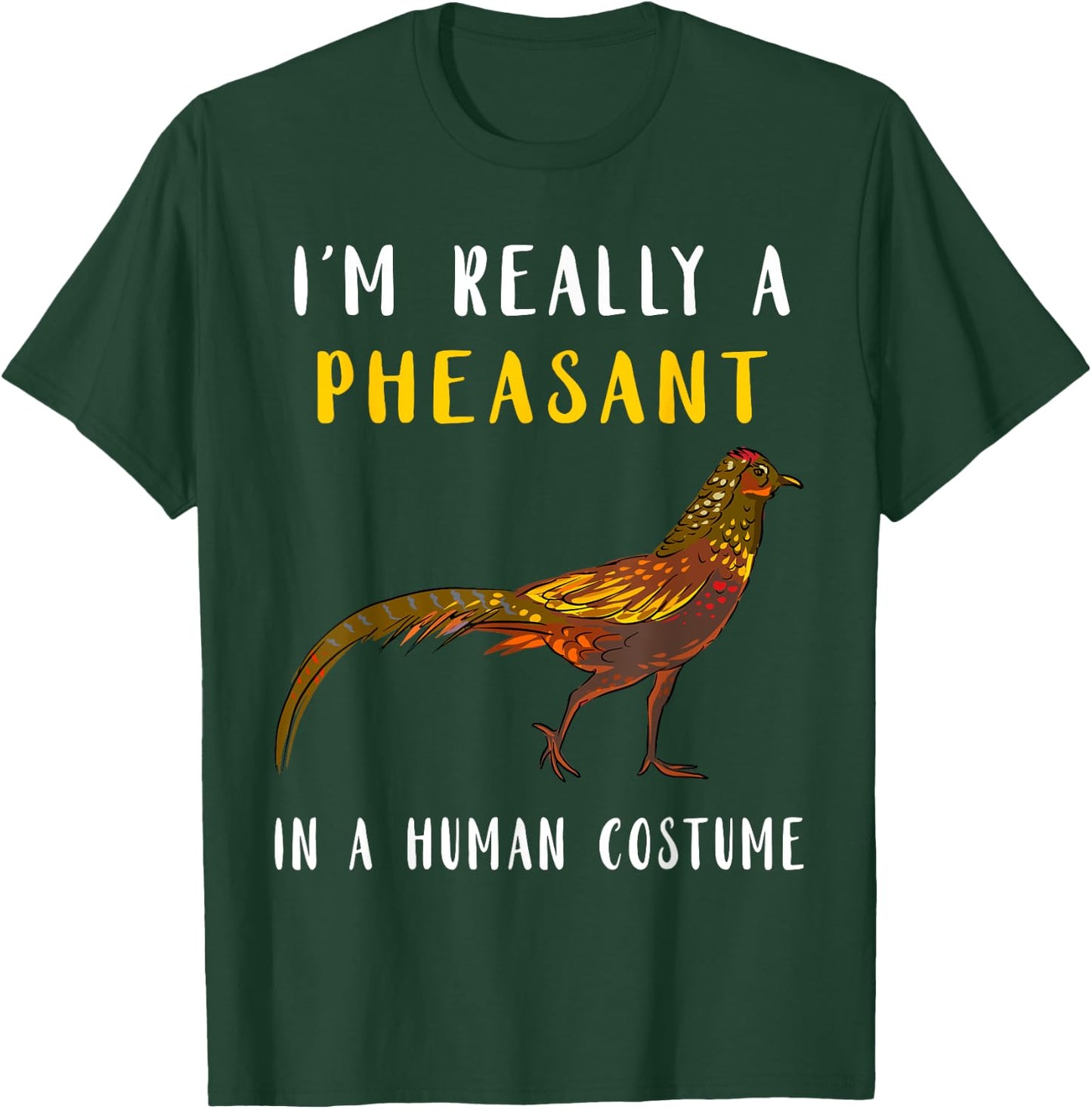 Pheasant Hunting Human Costume Pheasant Lover Plucking T-Shirt - T-Shirt | Forest