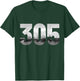 Miami 305 Area Code Skyline Florida Vintage T-Shirt - T-Shirt | Forest