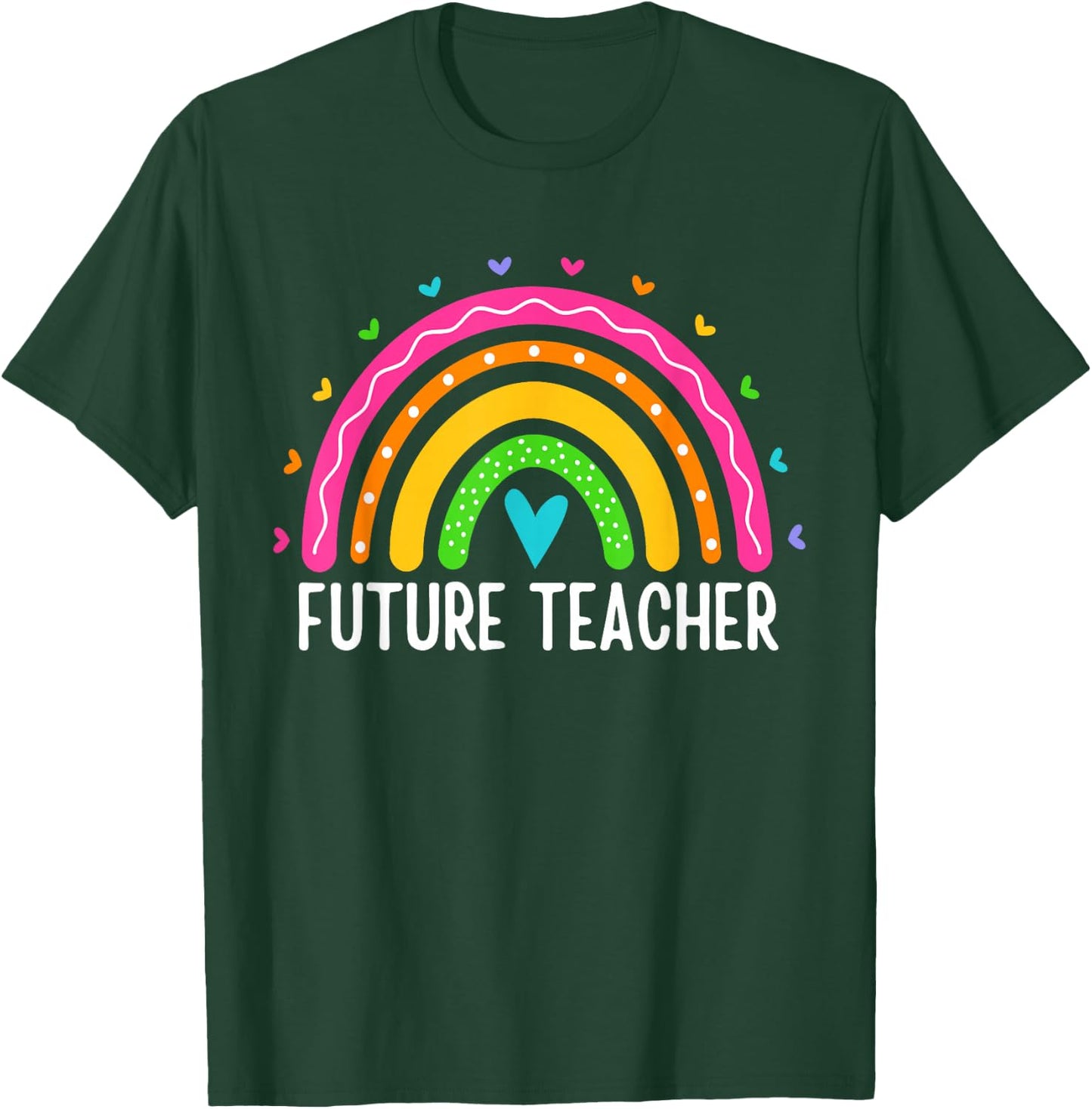 Future Teacher Kids Youth Girls Rainbow Pre-k Kindergarten T-Shirt - T-Shirt | Forest