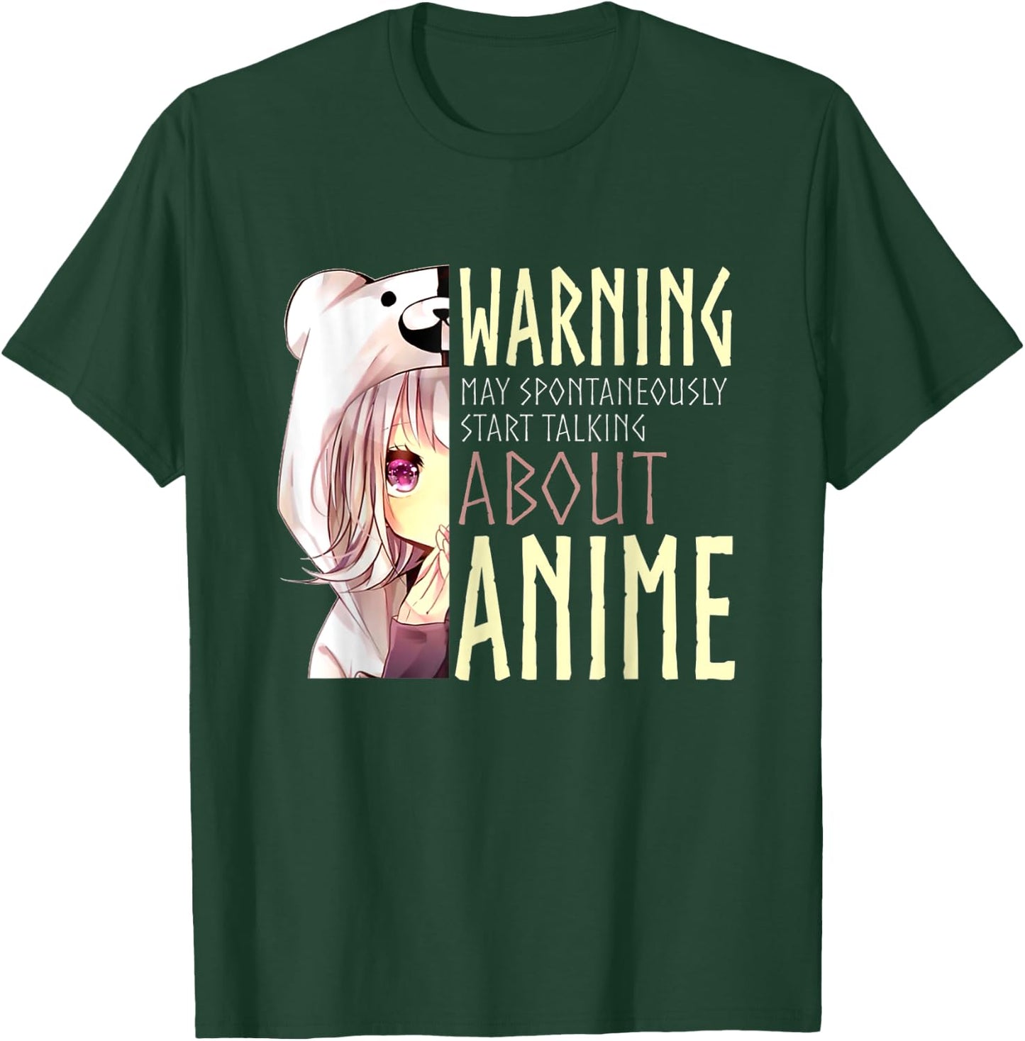 Warning May Spontaneously Start Talking About Anime T-Shirt - T-Shirt | Forest