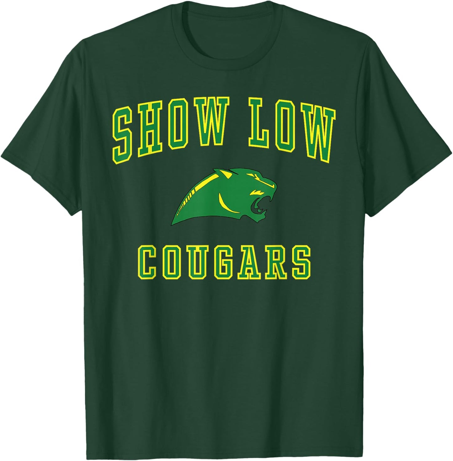 Show Low High School Cougars C1 T-Shirt - T-Shirt | Forest