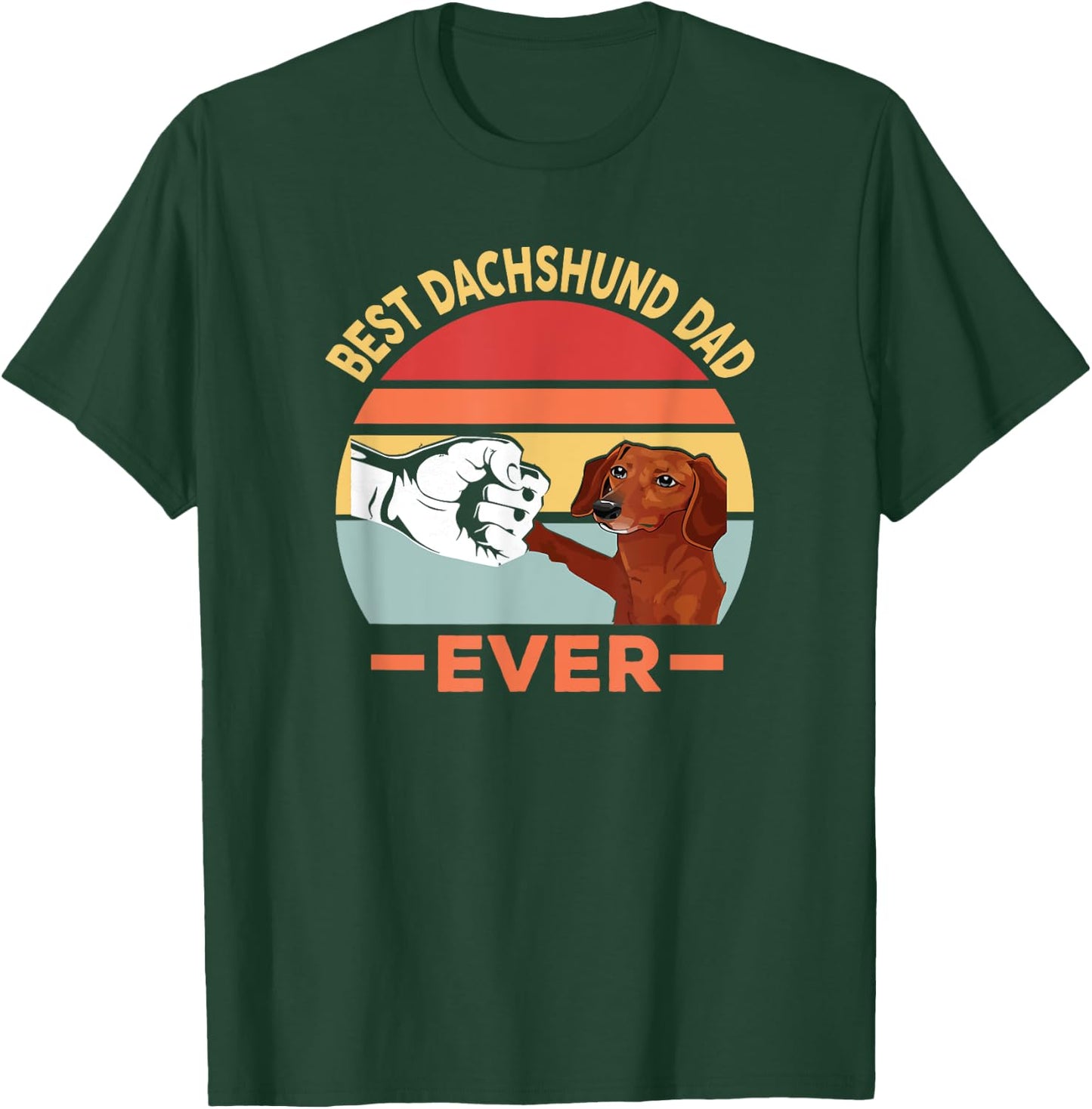 Best Dachshund Father of All Time Funny Dog Design Men T-Shirt - T-Shirt | Forest
