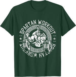 Spartan Workout Gladiator Gym Power Lifting Workout T-Shirt - T-Shirt | Forest