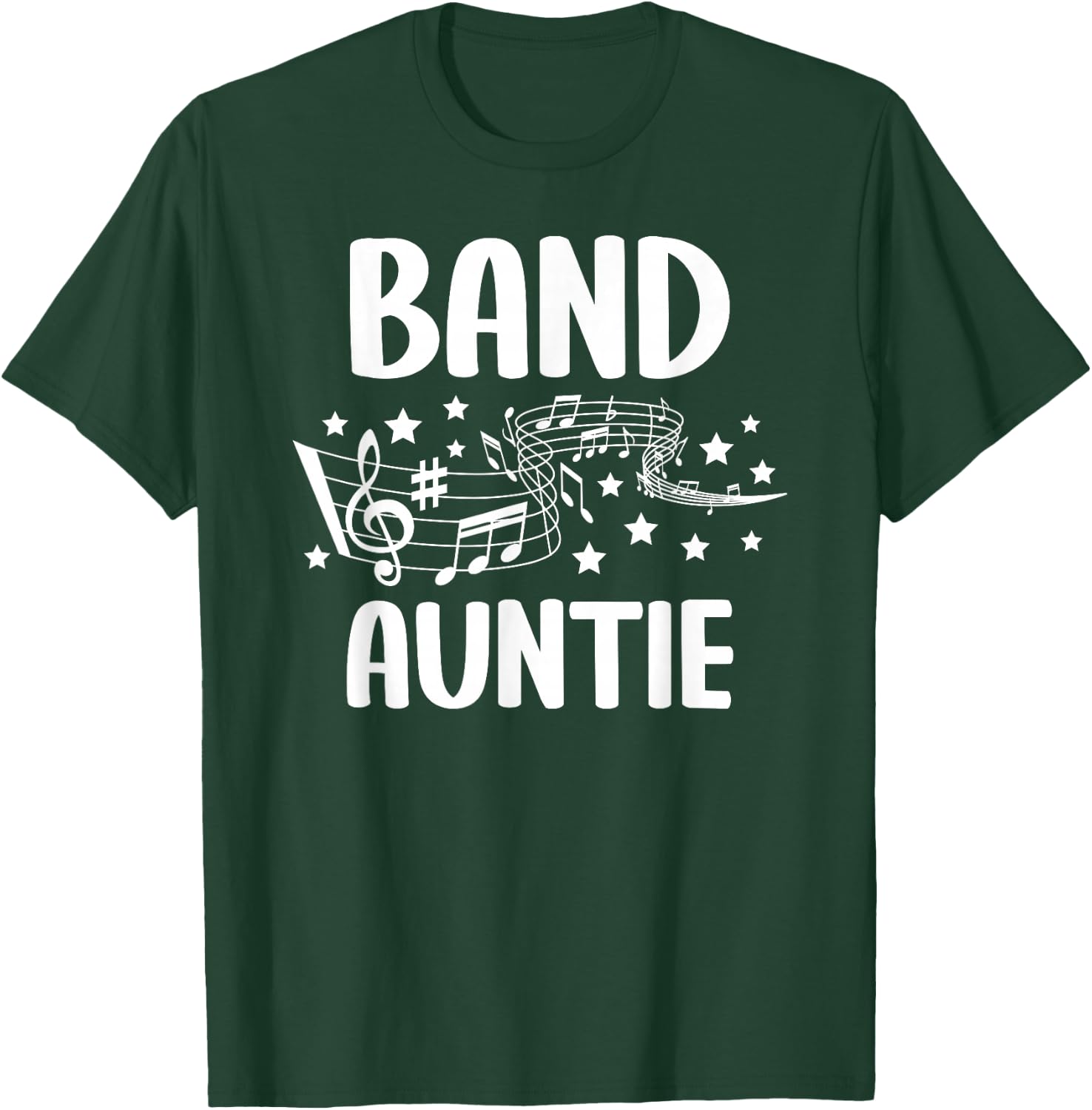 Band Auntie Proud Marching Band Aunt T-Shirt - T-Shirt | Forest
