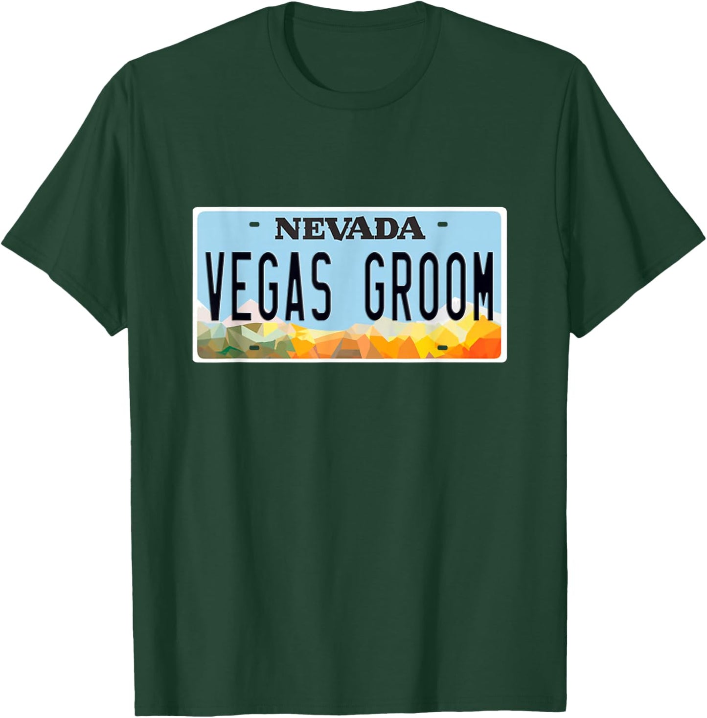 Las Vegas Groom Bride Match Wedding Bachelorette Honeymoon T-Shirt - T-Shirt | Forest