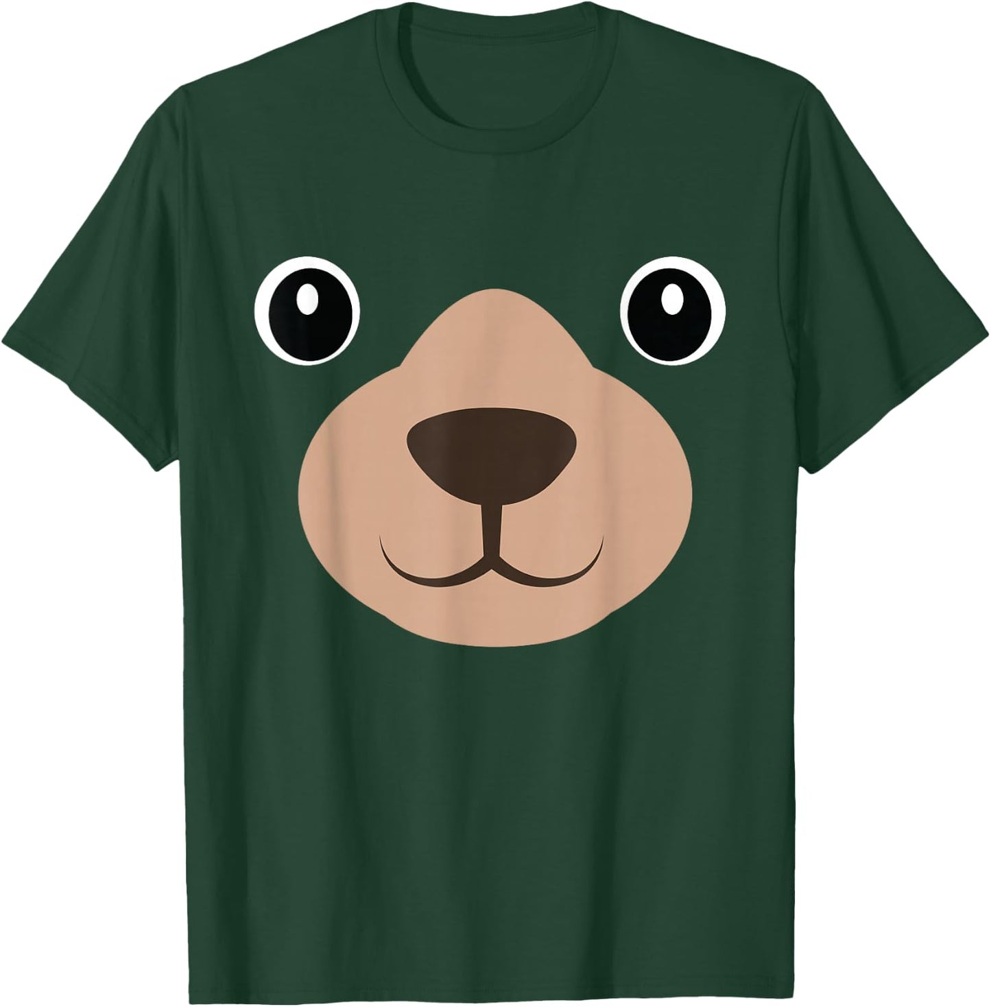 Halloween Mama Bear Face Costume Kids Bear Face Costume T-Shirt - T-Shirt | Forest