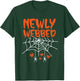 Newly Webbed Halloween Newlywed Bride And Groom Wedding T-Shirt - T-Shirt | Forest