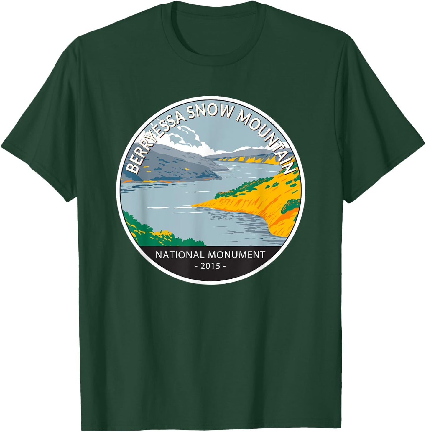 Berryessa Snow Mountain National Monument California Circle T-Shirt - T-Shirt | Forest