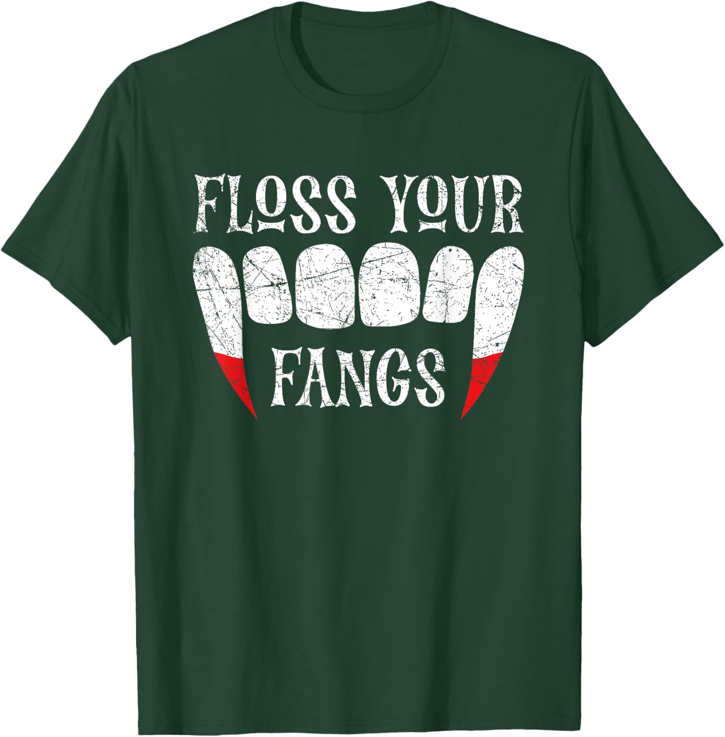 Halloween Vampire Fangs Dental Technician Halloween Dentist T-Shirt - T-Shirt | Forest