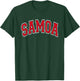 Samoa Arched Red Text T-Shirt - T-Shirt | Forest