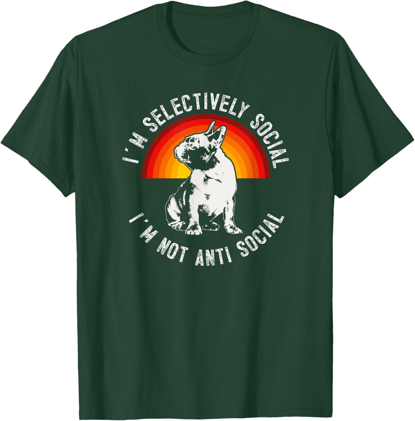 French Bulldog Frenchie Dog Men Women Kids T-Shirt - T-Shirt | Forest