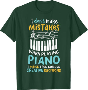 Piano Player Pianist Music Keyboard Gift T-Shirt - T-Shirt | Forest