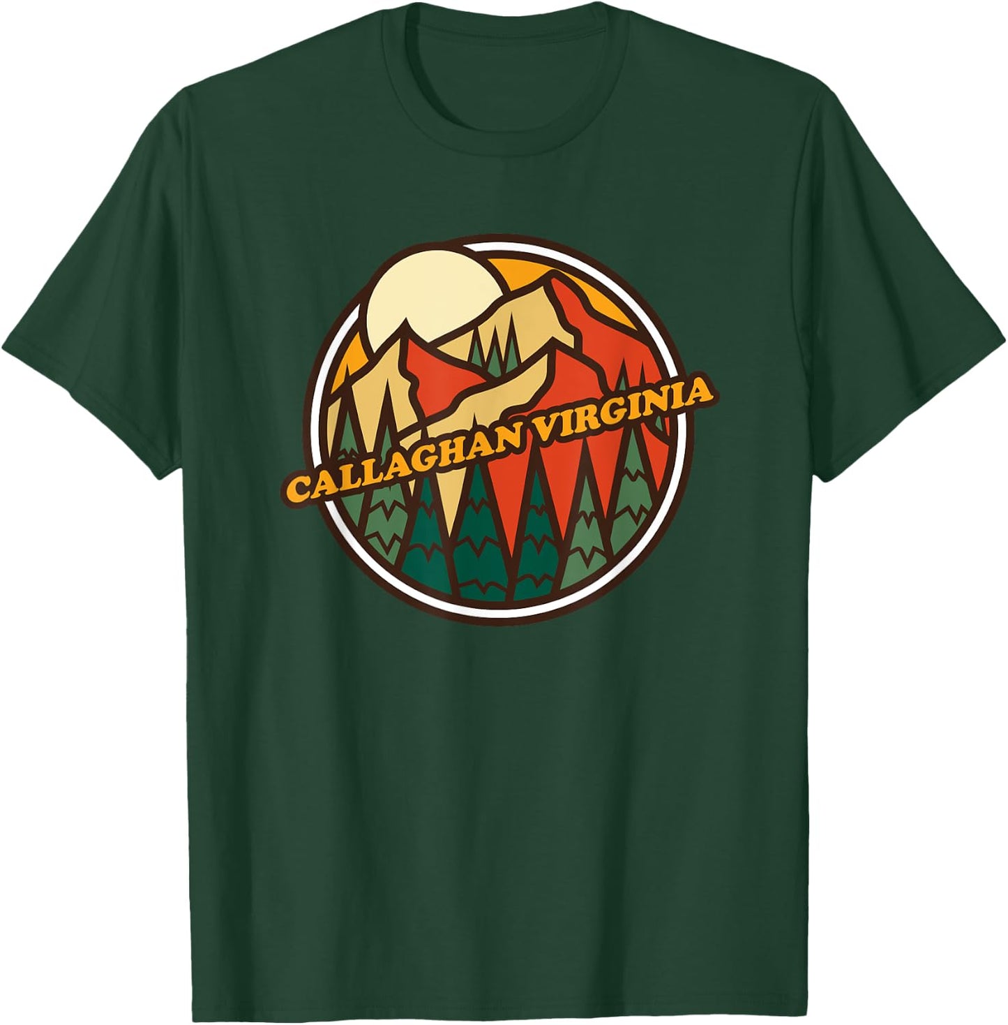 Vintage Callaghan, Virginia Mountain Hiking Souvenir Print T-Shirt - T-Shirt | Forest