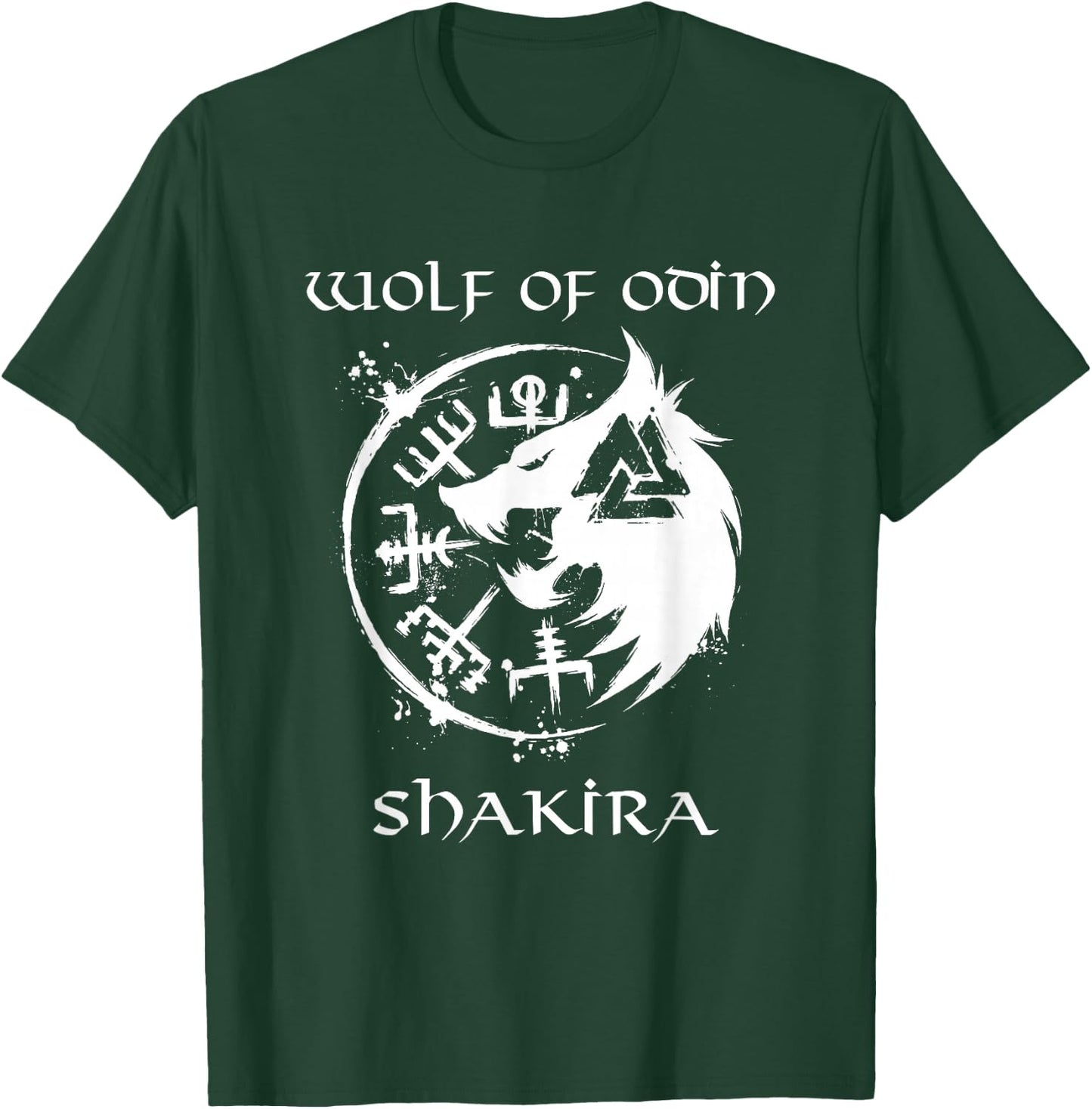 Wolf of Odin Shakira - Personalised T-Shirt - T-Shirt | Forest