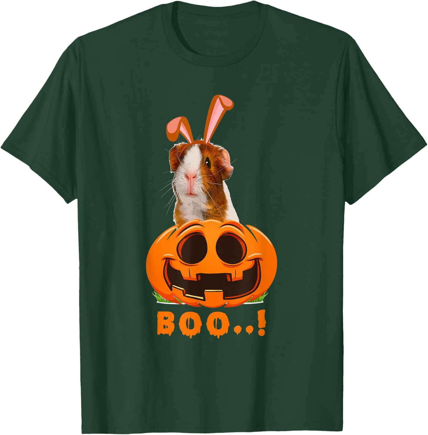 Cute Monster Guinea Pig Lovers Boo Halloween Pumpkin Costume T-Shirt - T-Shirt | Forest