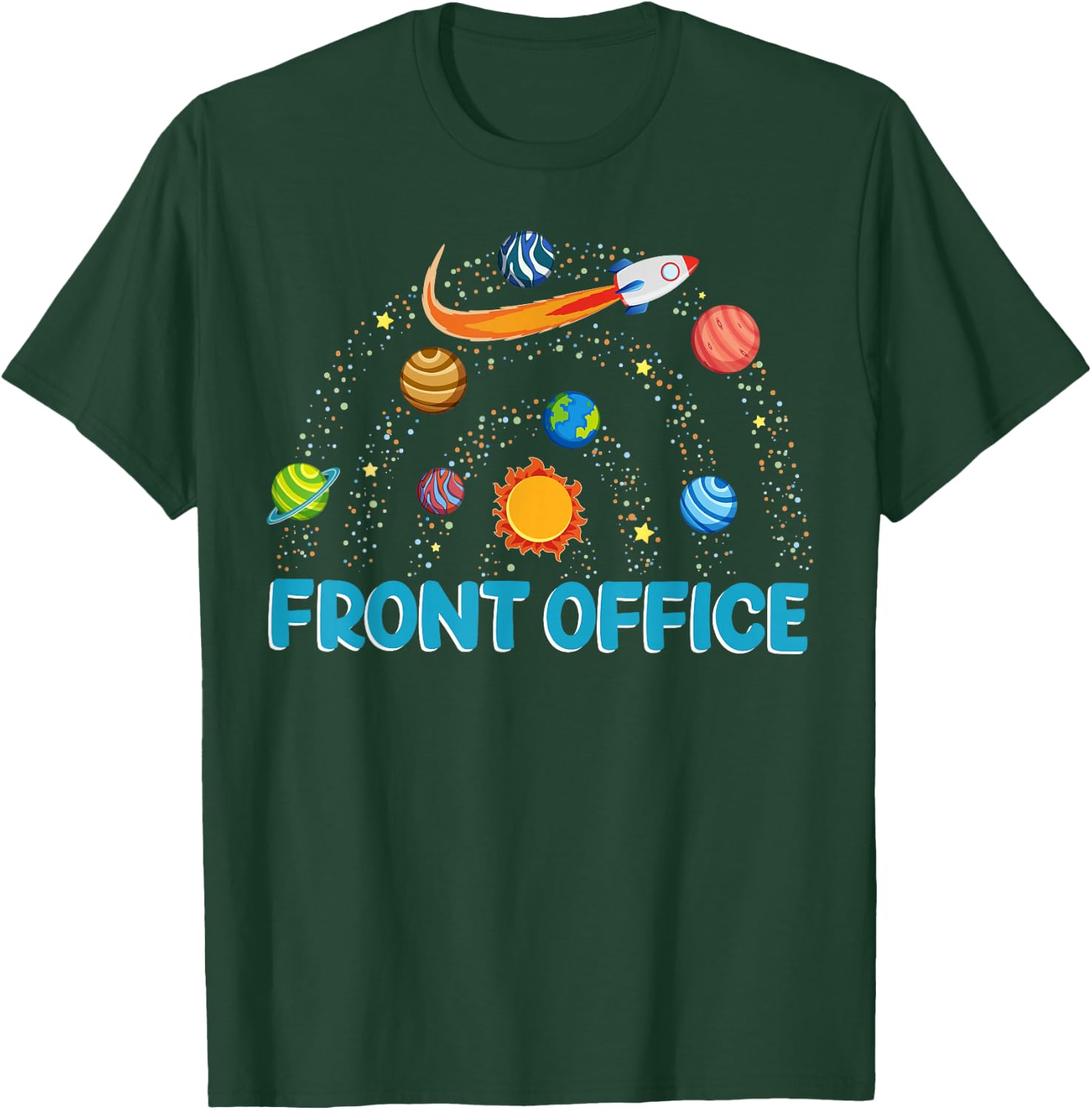 Retro Front Office Outer Space Administrative Assistants T-Shirt - T-Shirt | Forest