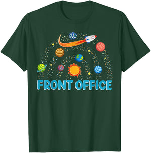 Retro Front Office Outer Space Administrative Assistants T-Shirt - T-Shirt | Forest