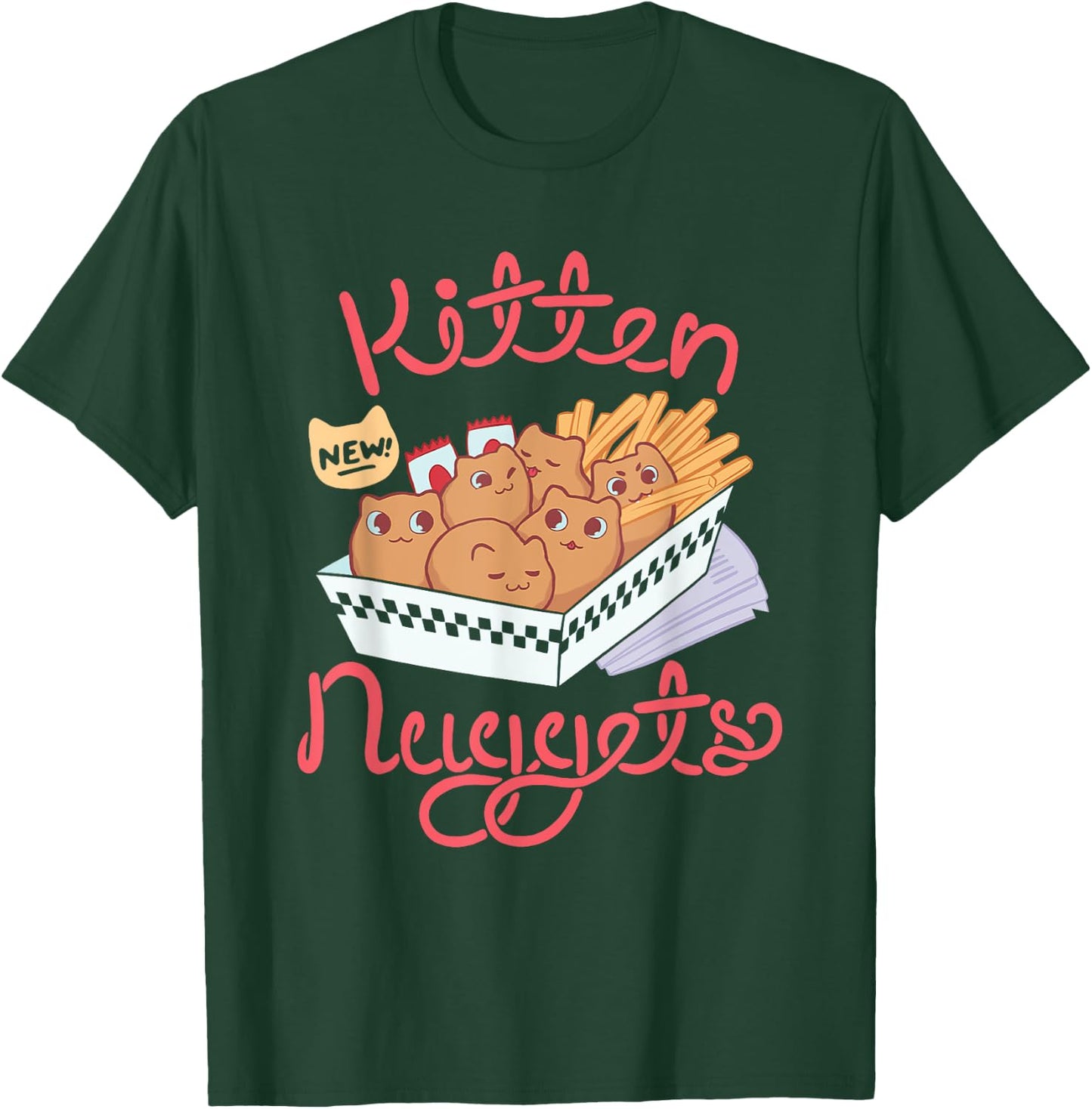 Kitten Nuggets Nugget Kitten Chicken Nugget Lover Gift T-Shirt - T-Shirt | Forest