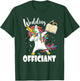 Funny Wedding Officiant Cute Dabbing Unicorn Pastor Wedding T-Shirt - T-Shirt | Forest