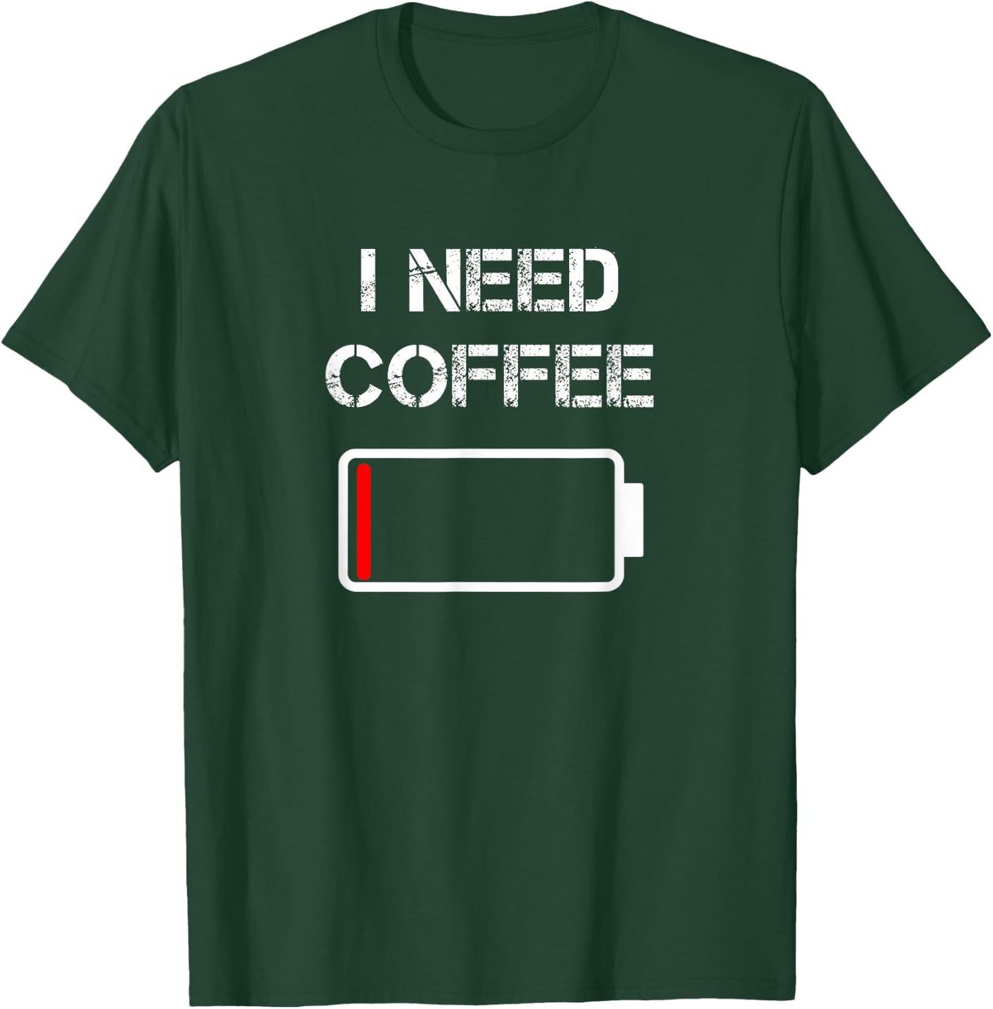 I need coffee funny coffee cups battery beans coffee T-Shirt - T-Shirt | Forest