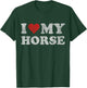 Vintage I Heart My Horse I love my Horses Cute Pet Owner T-Shirt - T-Shirt | Forest