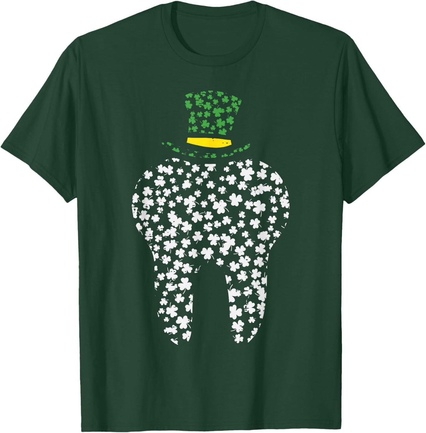 St Patricks Day Dentist Tooth Saint Pattys Dental Women Men T-Shirt - T-Shirt | Forest