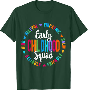 Teacher Early Childhood SQUAD Preschool Head Start Crew T-Shirt - T-Shirt | Forest