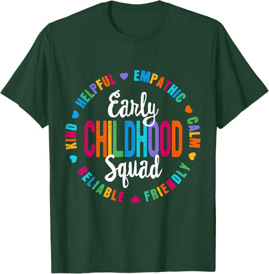 Teacher Early Childhood SQUAD Preschool Head Start Crew T-Shirt - T-Shirt | Forest