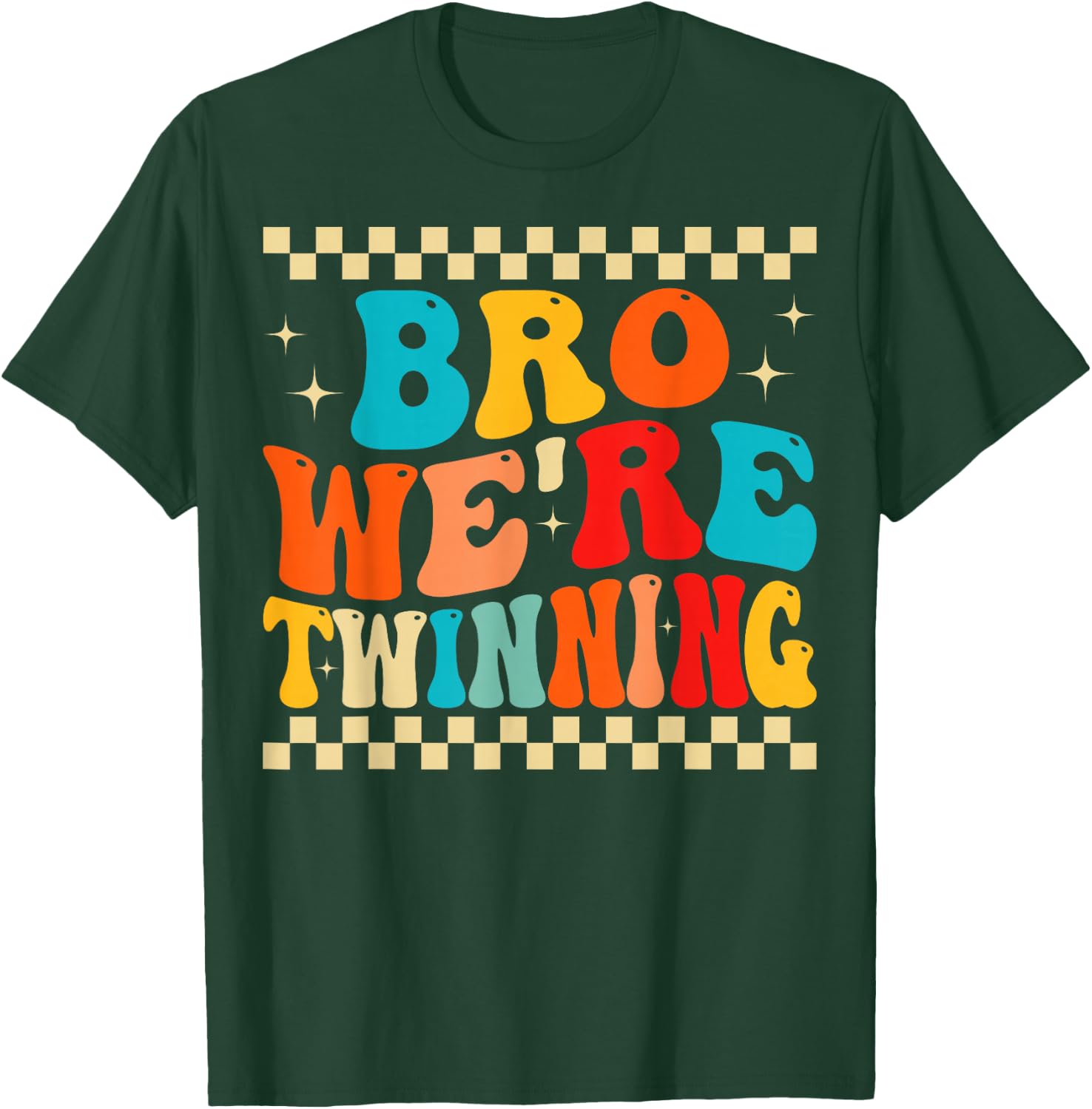 Bro We're Twinning Retro Twin Day Spirit Week Boys Kids T-Shirt - T-Shirt | Forest