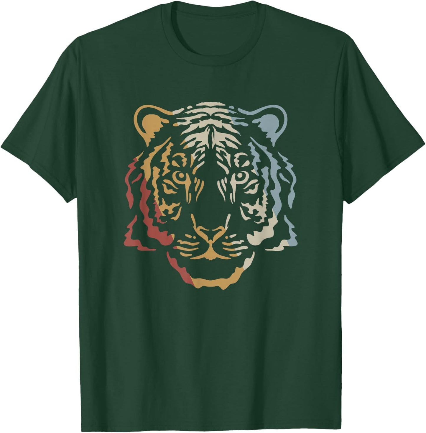 Tiger Retro Style Vintage T-Shirt - T-Shirt | Forest