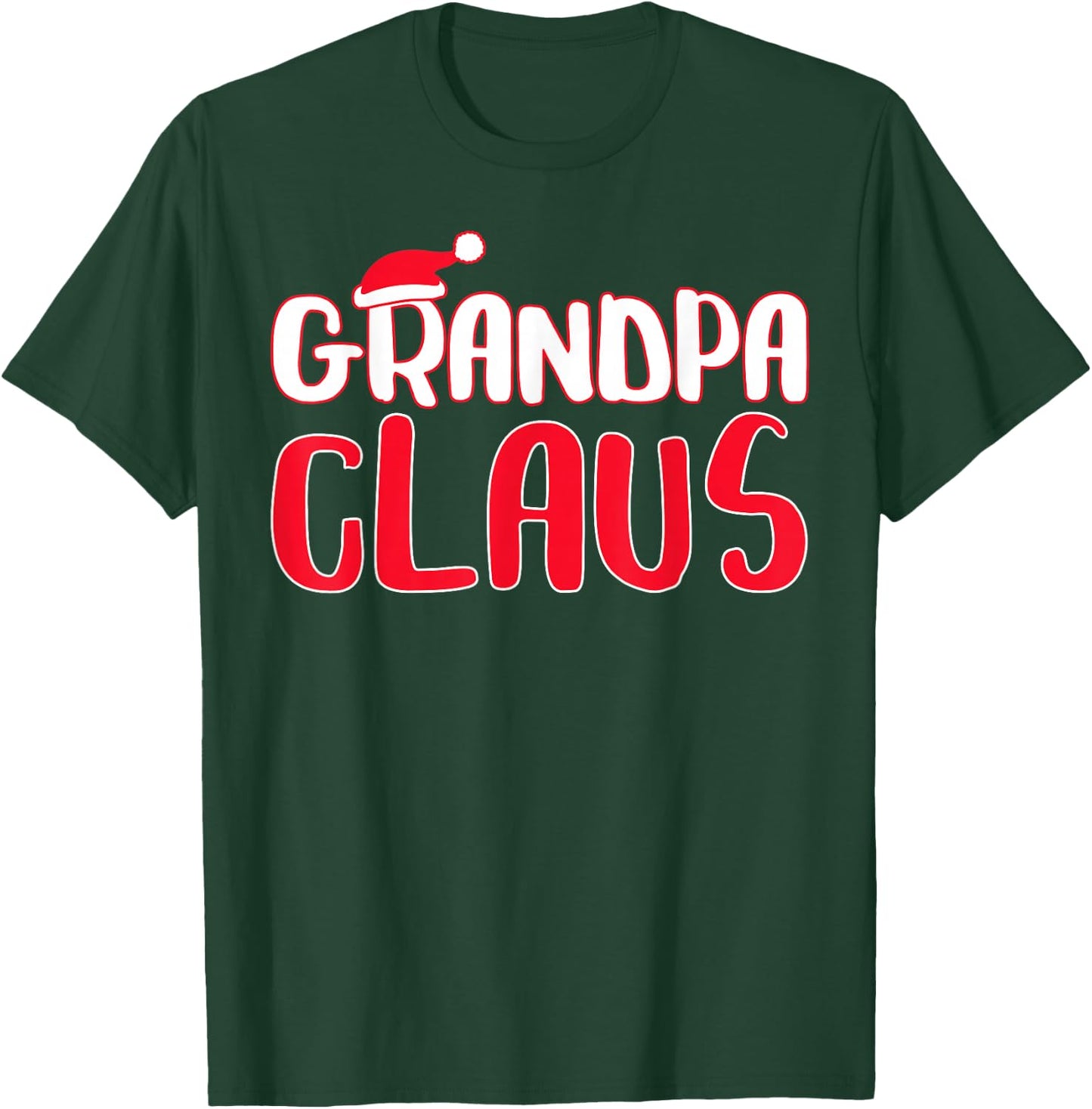 Grandpa Claus Shirts Men's Black Modern Christmas T-Shirt - T-Shirt | Forest