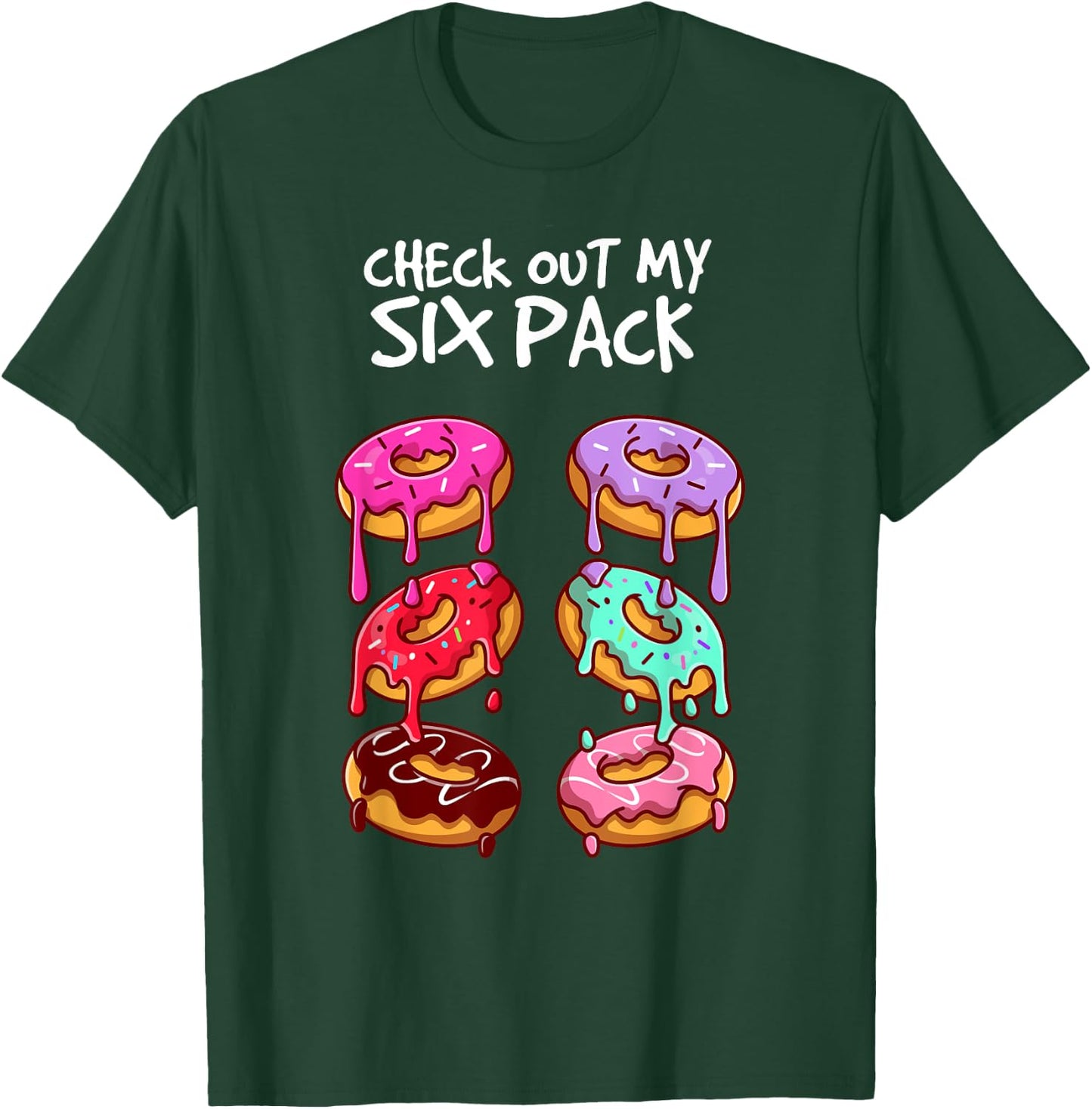 Check out my six pack Foodie Donut T-Shirt - T-Shirt | Forest