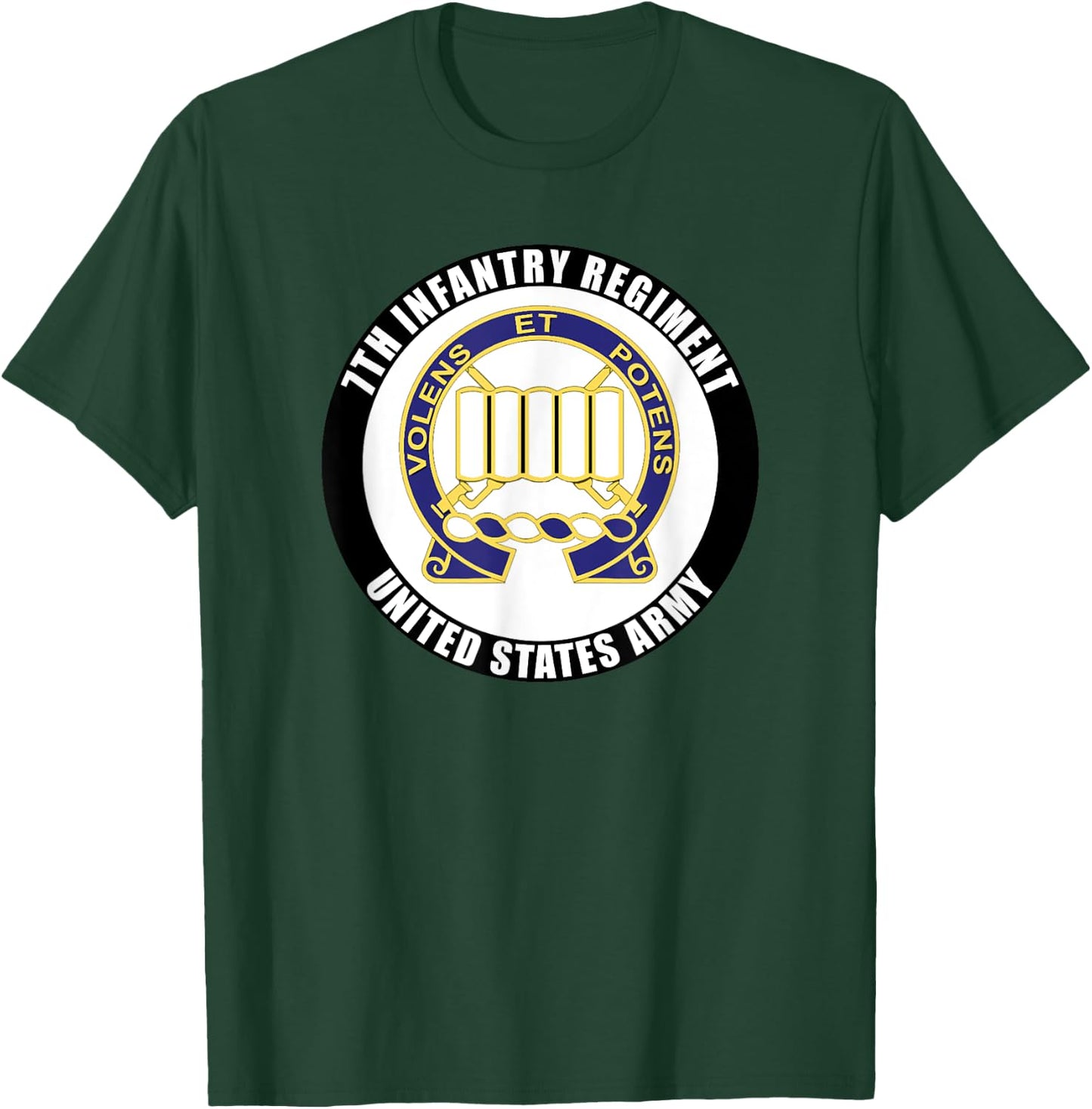 7th Infantry Regiment United States Army Veteran Military T-Shirt - T-Shirt | Forest
