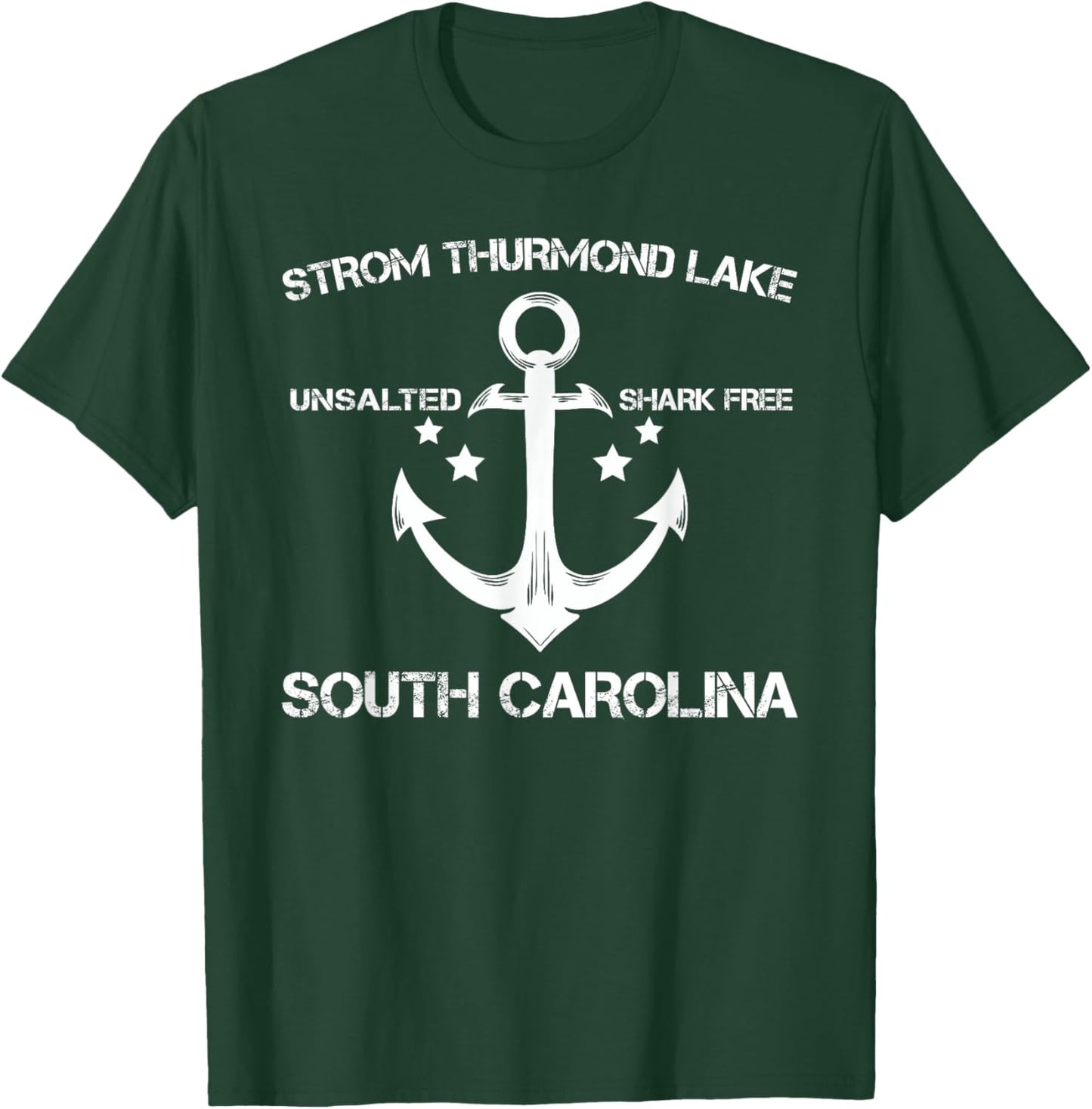 STROM THURMOND LAKE SOUTH CAROLINA Funny Fishing Gift T-Shirt - T-Shirt | Forest