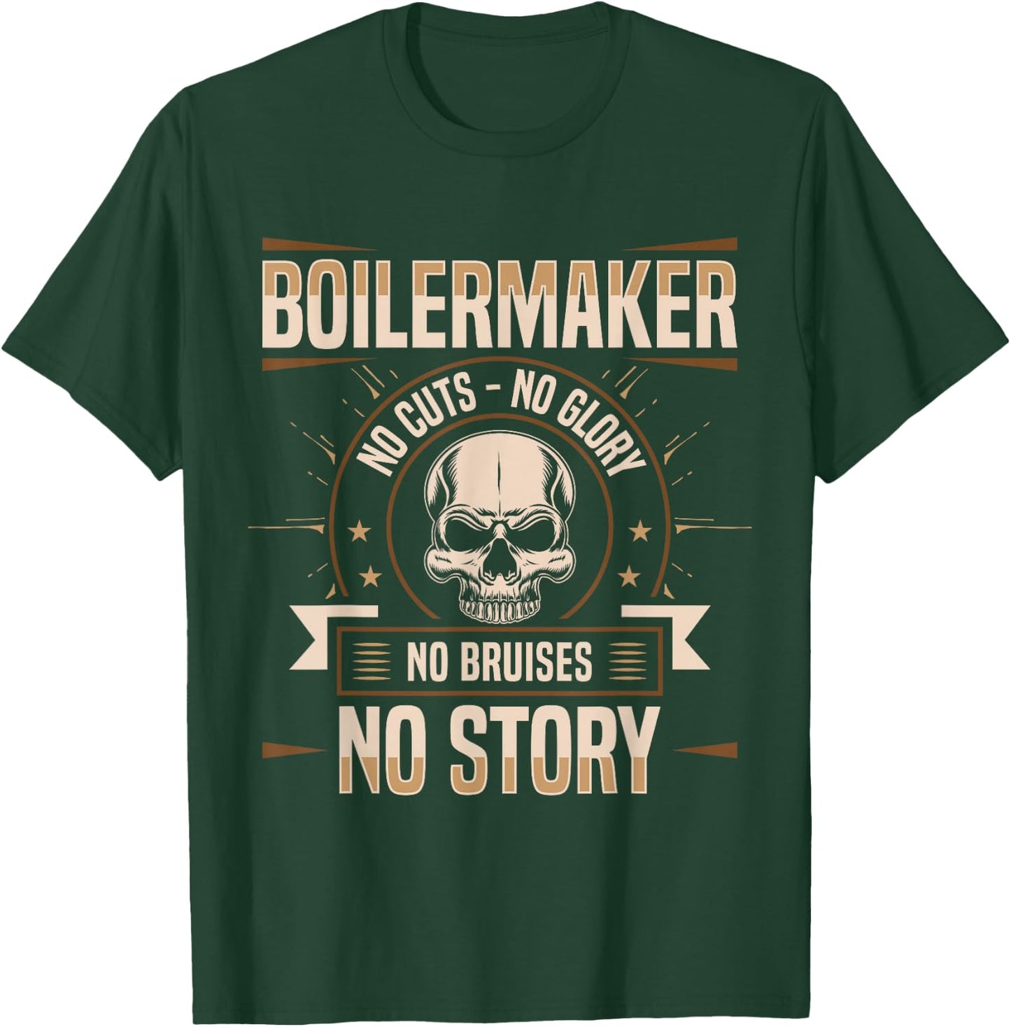 Boilermaker Skull Union Apparel T-Shirt - T-Shirt | Forest