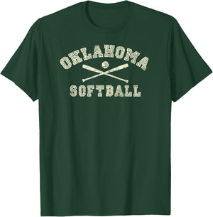 Vintage Oklahoma Softball Gear T-Shirt - T-Shirt | Forest
