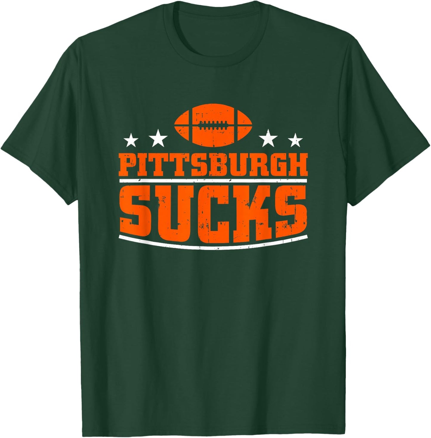 I Hate Pittsburgh Design Men Women Funny Pittsburgh Sucks Football Sarcastic Humor Cincinnati T-Shirt - T-Shirt | Forest