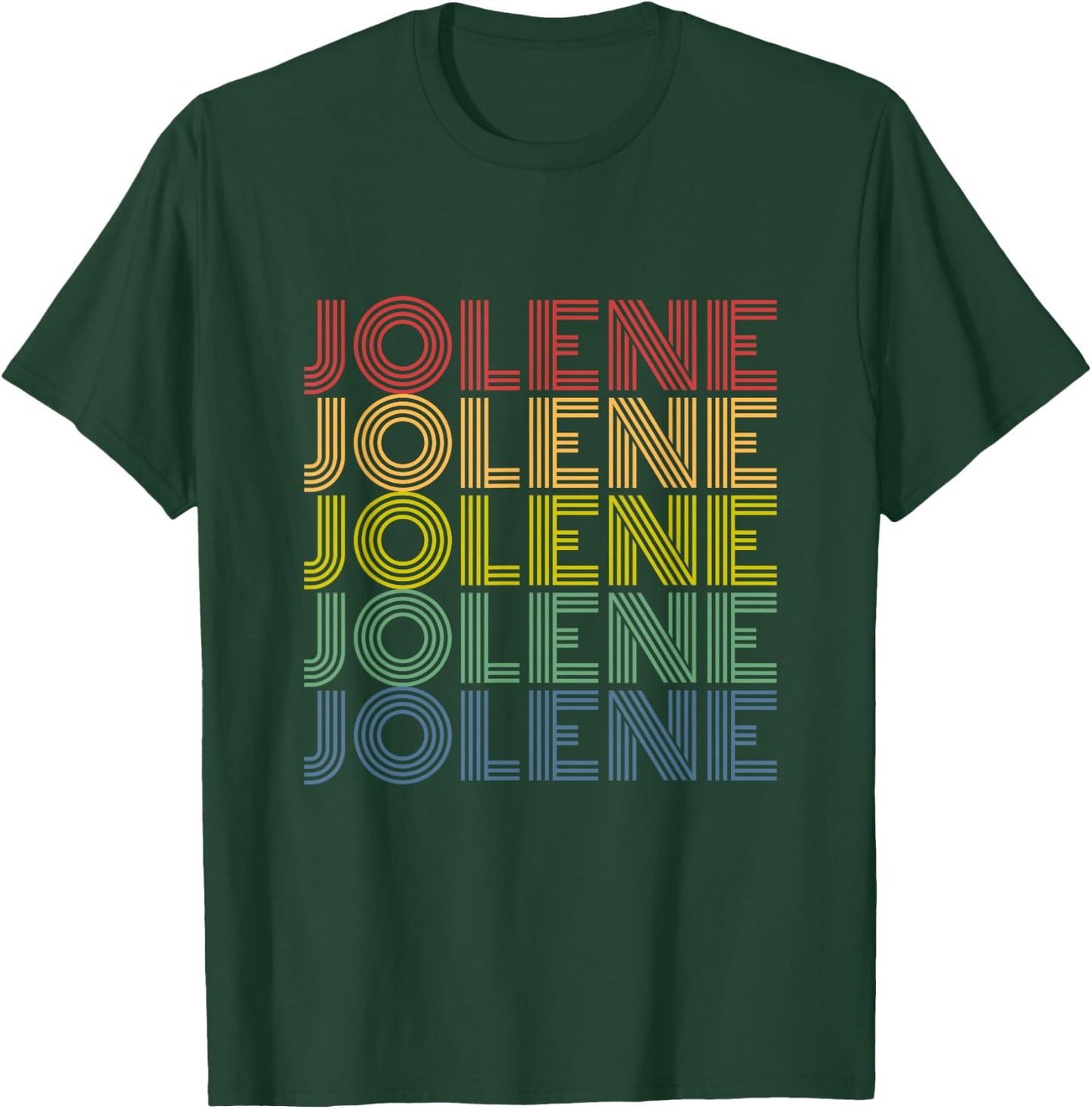 Jolene Retro Wordmark Pattern Vintage Style T-Shirt - T-Shirt | Forest