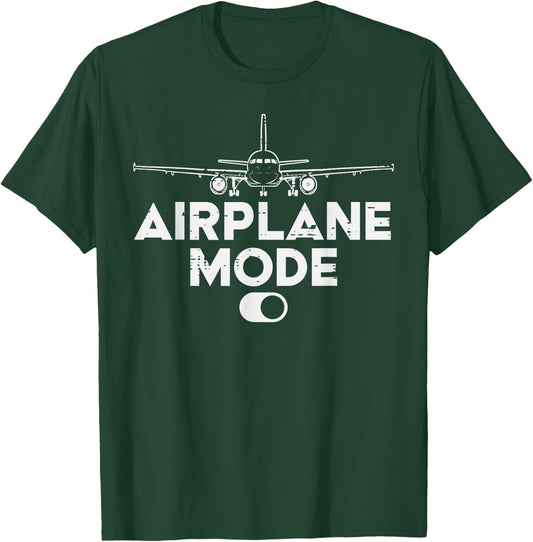 Pilot Airplane Mode On Funny Aviation Aviator Men Women Kids T-Shirt - T-Shirt | Forest