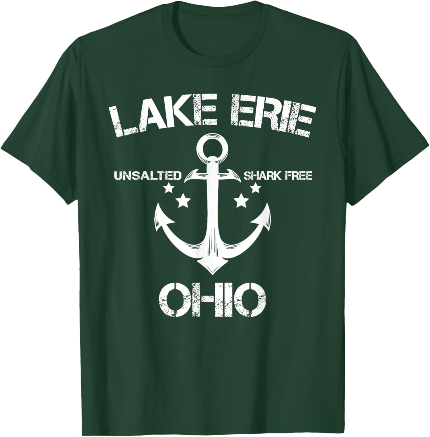 LAKE ERIE OHIO Funny Fishing Camping Summer Gift Men Women Kids T-Shirt - T-Shirt | Forest