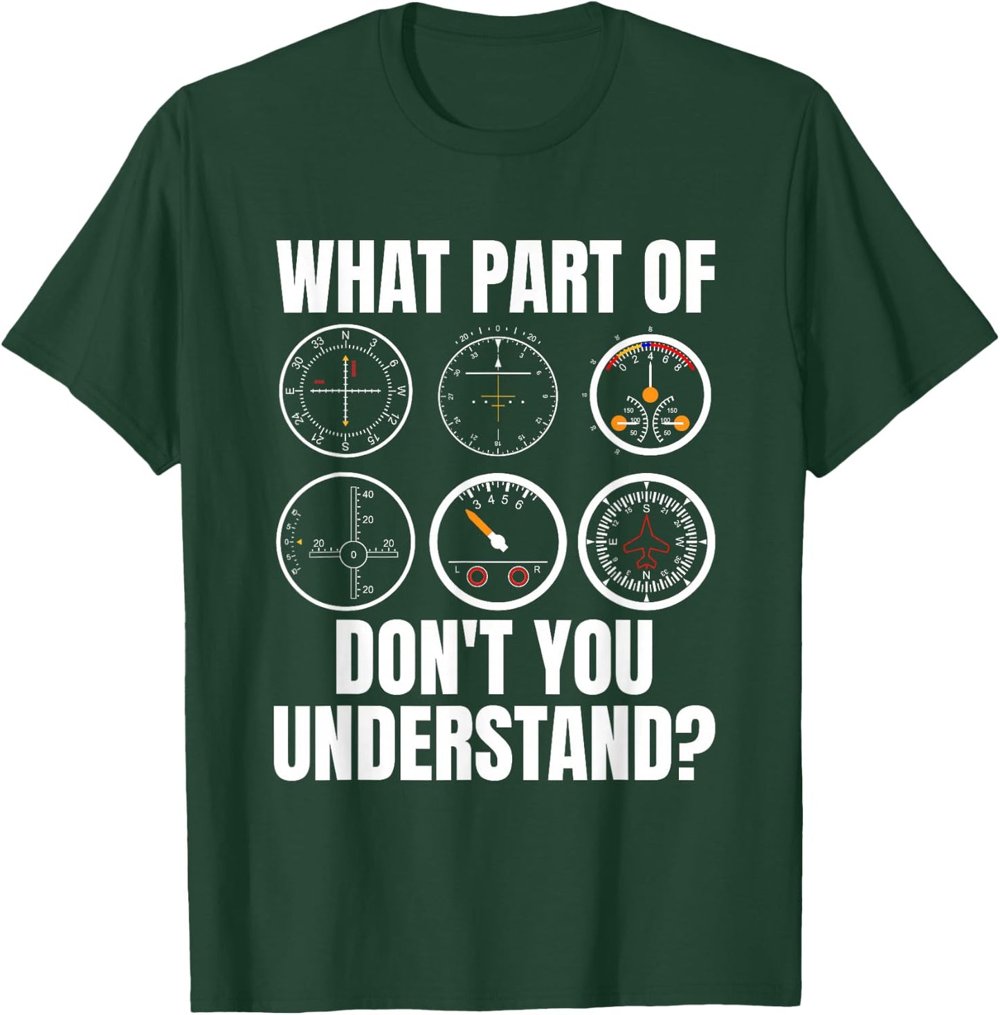 Funny Aviator - Plane Guide Flying Aeroplane Pilot T-Shirt - T-Shirt | Forest