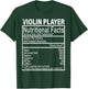 Violin Player Facts Funny Violinist Music Player Graphic T-Shirt - T-Shirt | Forest